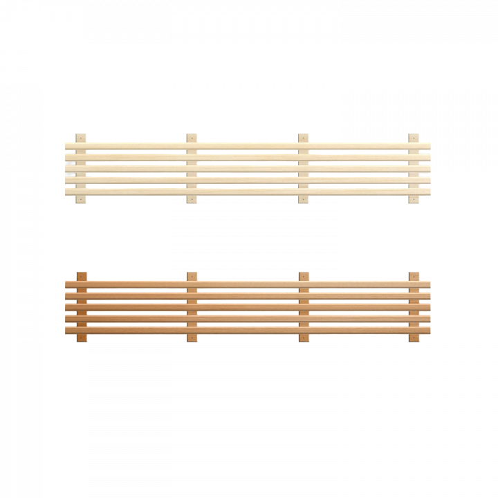 Bottom element of sauna bench, Aspen, Alder
