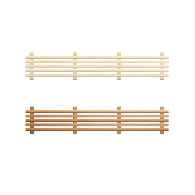 Bottom element of sauna bench, Aspen, Alder