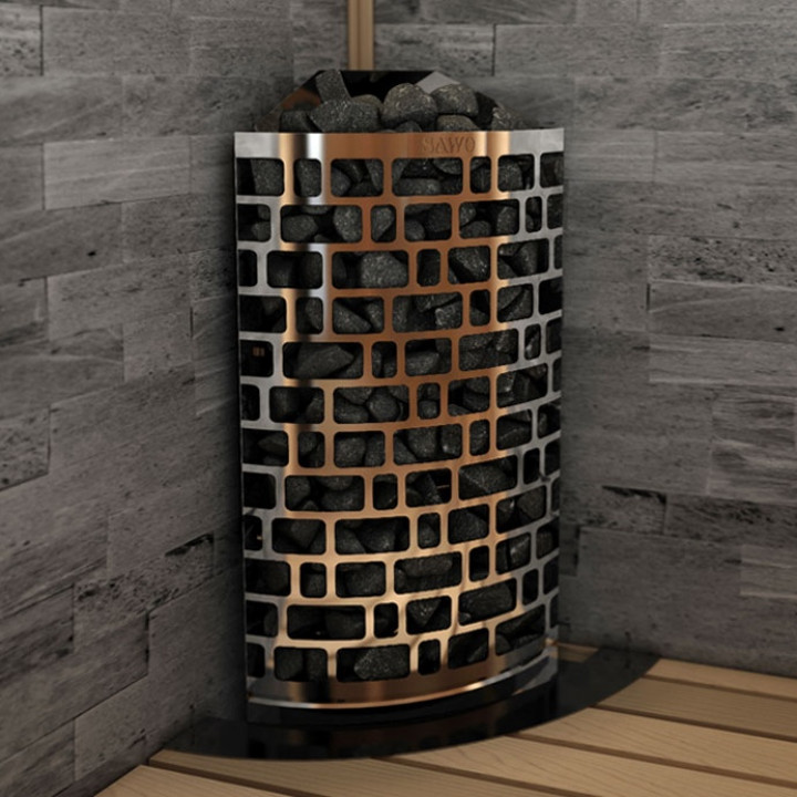 Electric sauna heater – SAWOTEC Ari Corner 7,5 kW, without control unit