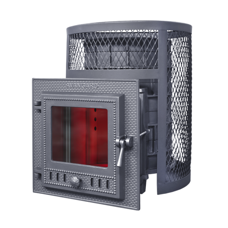 Wood-burning sauna stove GEFEST- Avangard 24 (М) in a round grid