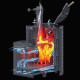 Wood-burning sauna stove GEFEST - AVANGARD 24 (М) in tulip grid