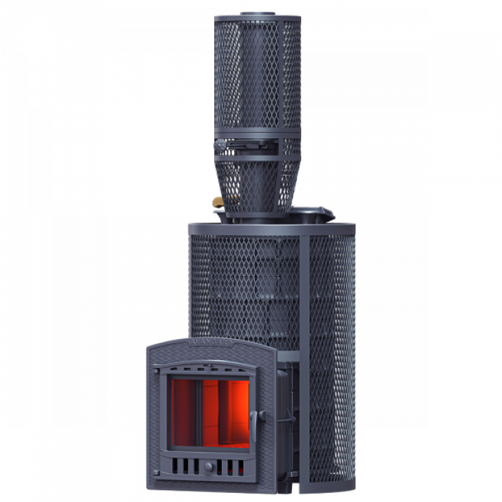 Wood-burning sauna stove GEFEST - AVANGARD ZK 40 (P2) Hurricane in a round grid
