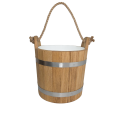 Oak sauna bucket with rope handle, 12 l - 0