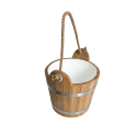Oak sauna bucket with rope handle, 12 l - 2