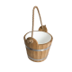 Oak sauna bucket with rope handle, 12 l