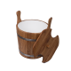 Wooden pail for whisks, oak 20 l