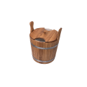 Wooden pail for whisks, oak, 12l - 1