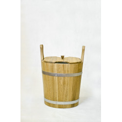 Wooden pail for whisks, oak, 12l  Wooden pail for whisks, oak, 12l