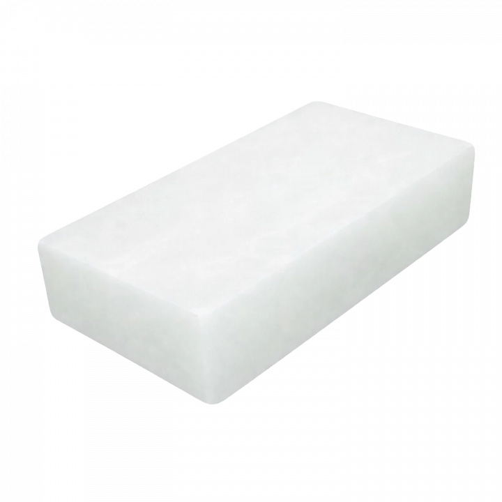 White Himalayan salt brick 200 × 100 × 25 mm