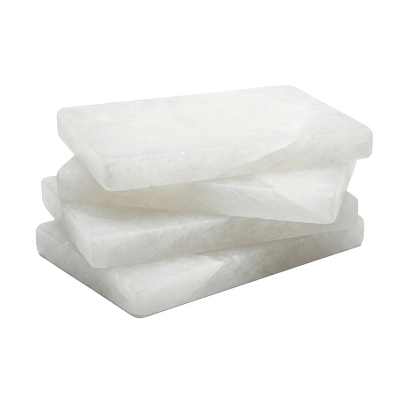 White Himalayan salt brick 200 × 100 × 25 mm