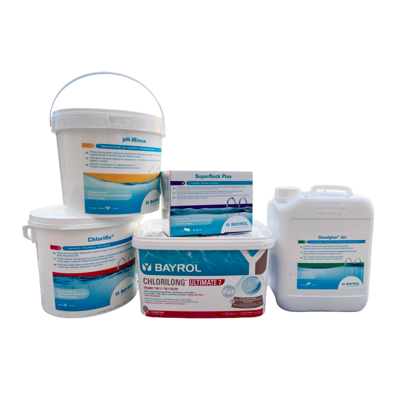 BAYROL chemical kit for swimming pools with sand filter, large