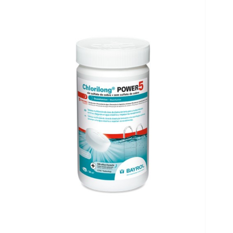 Slowly soluble chlorine tablets Chlorilong Power 5, 1,25 kg Slowly soluble chlorine tablets Chlorilong Power 5, 1,25 kg
