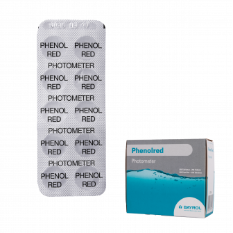 Water testing tablets for Phenolred photometer, pH determination, 10 tablets