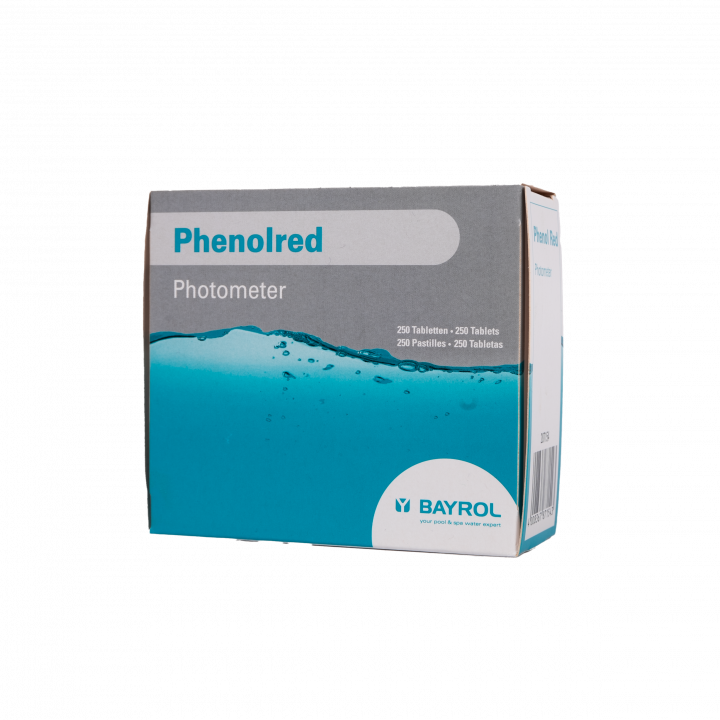 Water testing tablets for Phenolred photometer, pH determination, 10 tablets
