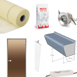 Set for steam room  Set for steam room