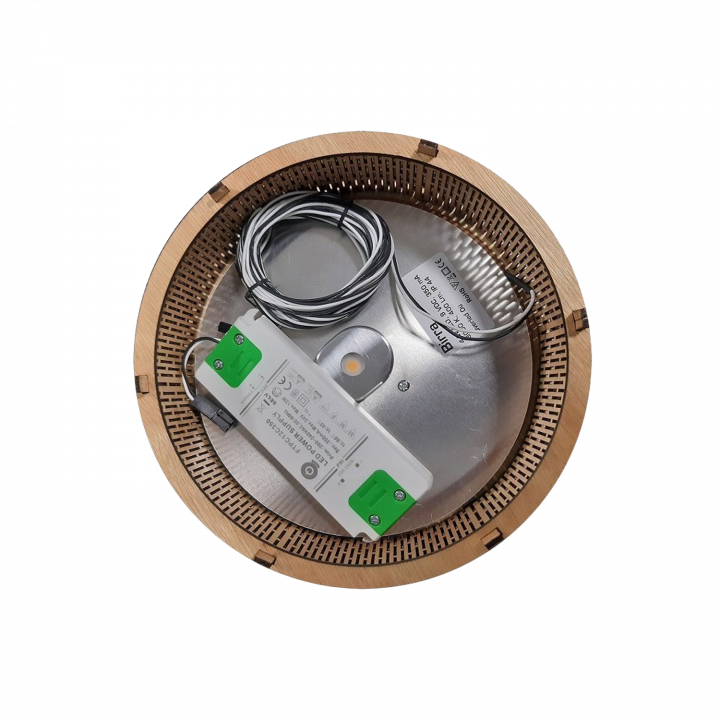 BIRRA LED round sauna light, dark - light