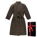 Unisex bathrobe in a gift box, RENTO KENNO, brown - 0