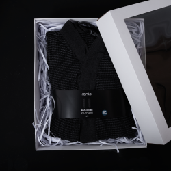 Bathrobe in a gift box, RENTO KENNO, L/XL, grey  Bathrobe in a gift box, RENTO KENNO, L/XL, grey
