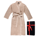 Unisex bathrobe in a gift box, RENTO KENNO, beige - 0