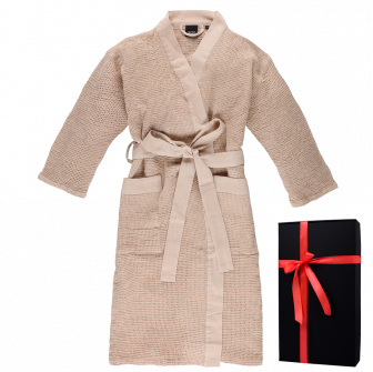 Bathrobe in a gift box, RENTO KENNO, beige
