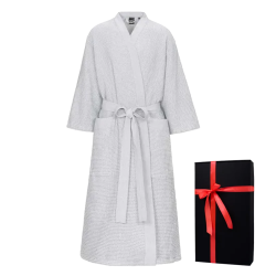 Bathrobe in a gift box, RENTO KENNO, light gray 