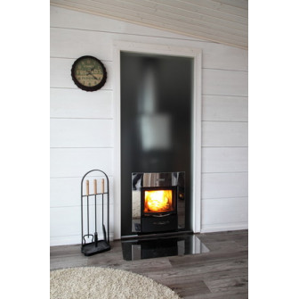 HARVIA Duo glass wall 9 x 19, including frame, aluminum gray