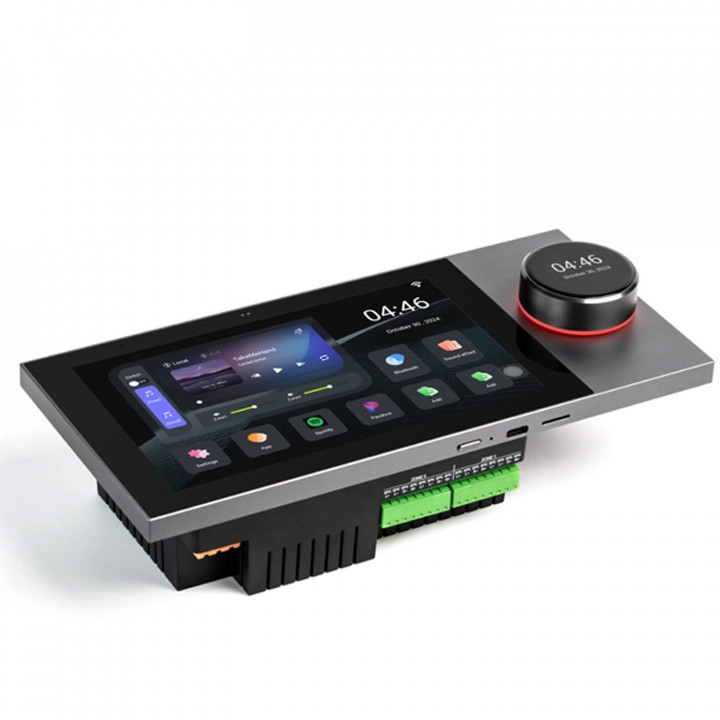 DM838T in-wall music system with 7-inch touchscreen