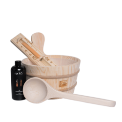 A set of sauna accessories  A set of sauna accessories