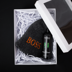 Gift set BOSS in a gift box. Cap and fragrance essence  Gift set BOSS in a gift box. Cap and fragrance essence
