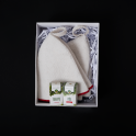 Gift set in a gift box WHITE PAIR. Caps and essential oils - 0