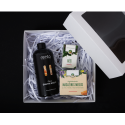 Gift set in a gift box LEMON. Honey, essential oil and fragrance essence  Gift set in a gift box LEMON. Honey, essential oil and fragrance essence