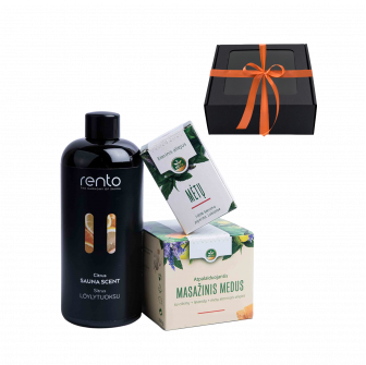 Gift set in a gift box LEMON. Honey, essential oil and fragrance essence
