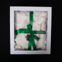 Gift set in a gift box for Her - CREAMY. Apron and hat for sauna - 1