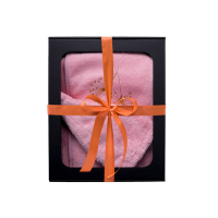 Gift set in a gift box for HER. Women's sauna hat and apron - PINK