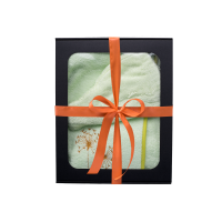 Gift set in a gift box for HER. Women's sauna hat and apron LIGHT GREEN