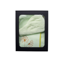 Gift set in a gift box for HER. Women's sauna hat and apron LIGHT GREEN