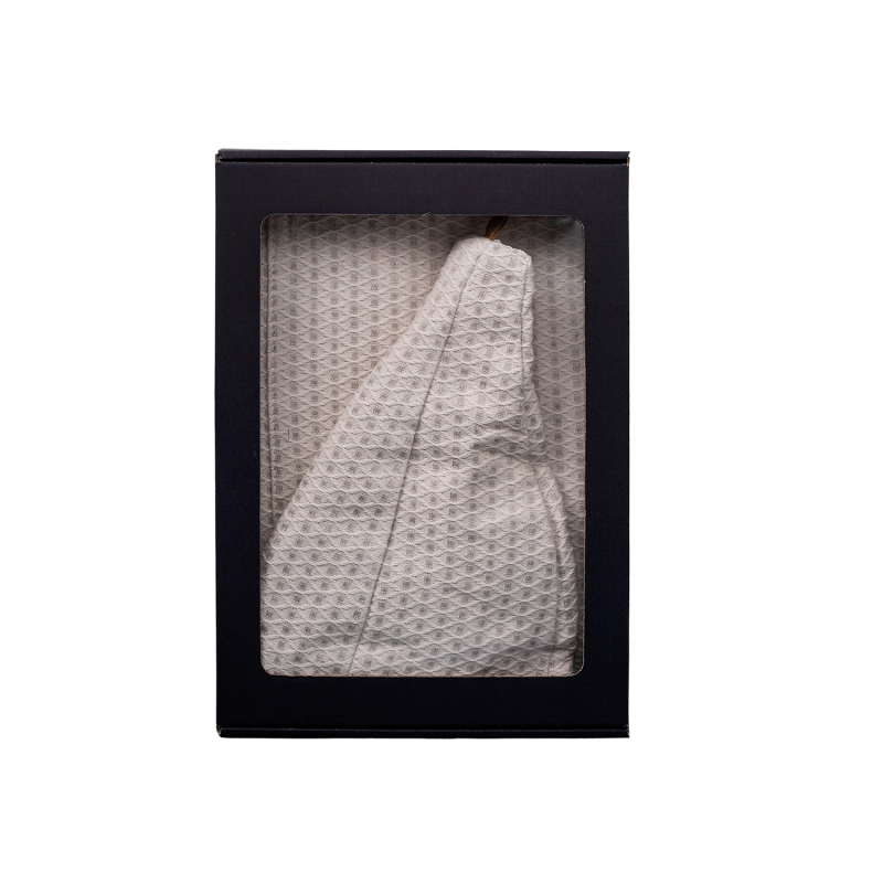 Gift set in a gift box for HIM. Men's sauna hat and apron - LINEN