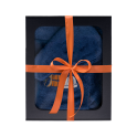 Gift set in a gift box for HIM. Men's sauna hat and apron - BLUE - 1