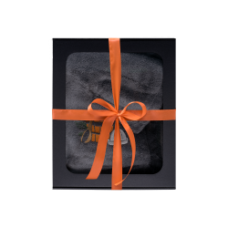 Gift set in a gift box for HIM. Men's sauna hat and apron - GREY 