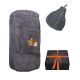 Gift set in a gift box for HIM. Men's sauna hat and apron - GREY