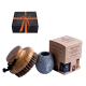 Gift set in a gift box SCENTED WARMTH. A brush, a cup for scents and essential oils
