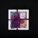 Gift set in a gift box LAVENDER. Cap, essential oils, sea salt - 1