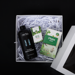 Gift set in a gift box SCENTS OF SAUNA. Tea, essential oil and fragrance essence  Gift set in a gift box SCENTS OF SAUNA. Tea, essential oil and fragrance essence