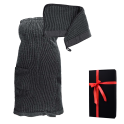 Gift set in a gift box RENTO KENNO FOR HER. Hair towel and apron, gray - 0