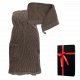 Gift set in a gift box RENTO KENNO FOR HER. Hair towel and apron, brown