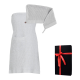 Gift set in a gift box RENTO KENNO FOR HER. Hair towel and apron, light gray