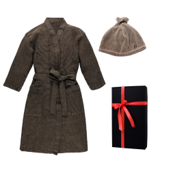 Gift set in gift box RENTO KENNO FOR HIM. Bath robe and hat 