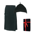 Gift set in a gift box RENTO KENNO FOR HIM. Cotton hat and apron, dark green - 0