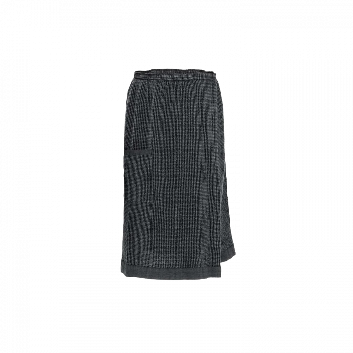 Gift set in a gift box RENTO KENNO FOR HIM. Sauna hat and apron, dark gray/black