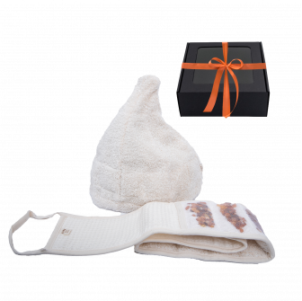 Gift set GINTARAI in a gift box. Hat and swab